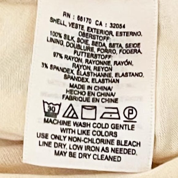 Maeve Anthropologie S Nalina Chiffon Popover Drape Blouse With Inner Tank Liner - Picture 5 of 5